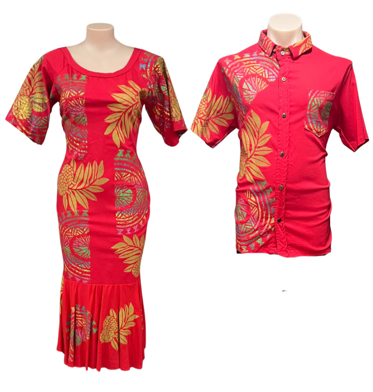Couple Set Dress Size 20 & Shirt 2XL