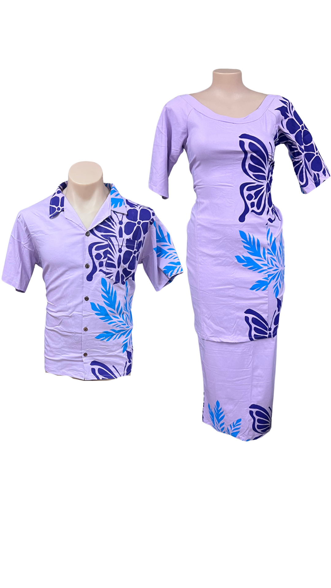 Couple Set Puletasi Size 16 & Shirt XL