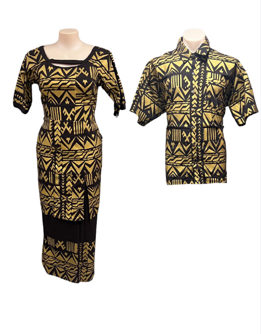 Couple Set Size 16 Puletasi & 3XL Shirt