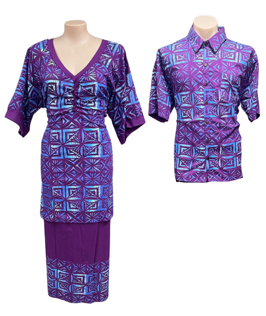 Couple Set Puletasi Size 26 & Shirt 4XL