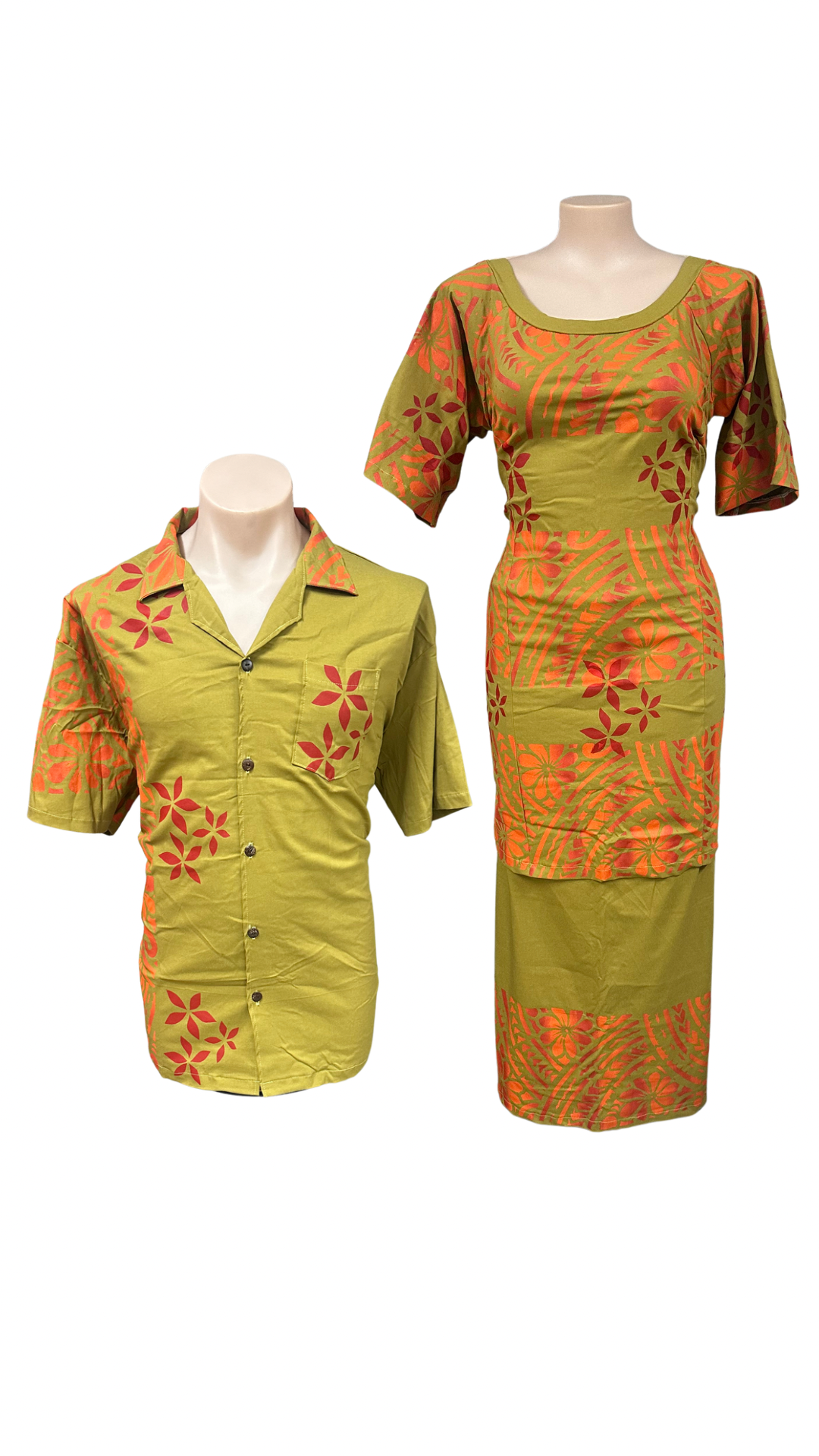 Couple Set Puletasi Size 22 & Shirt 3XL
