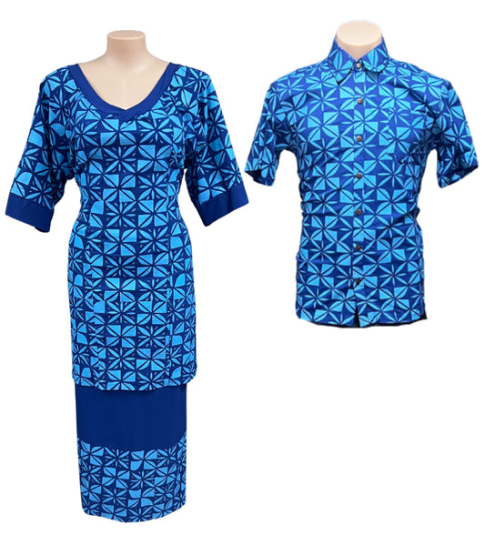 Couple Set Puletasi Size 26 & Shirt XL