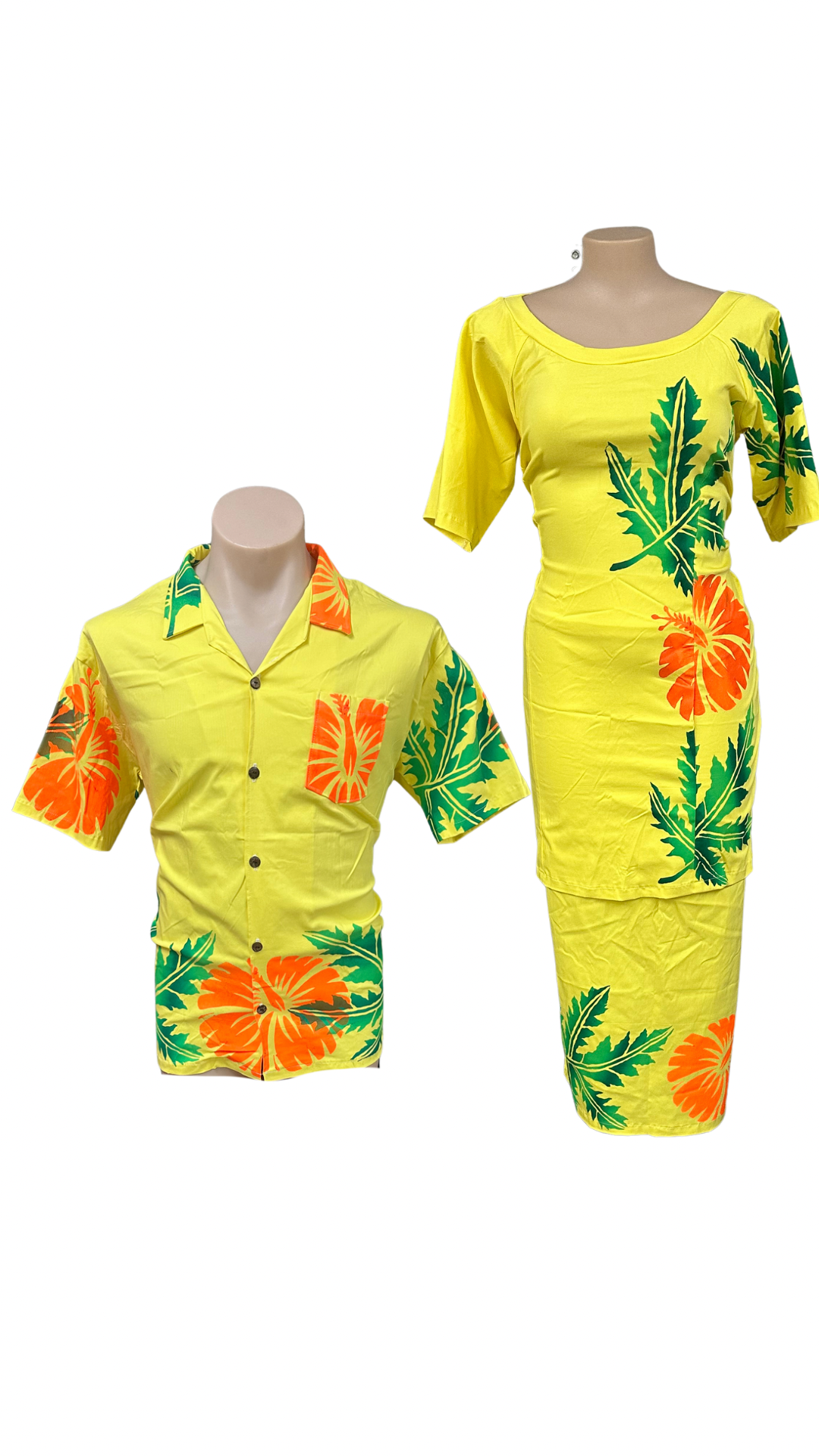 Couple Set Puletasi Size 20 & Shirt 2XL