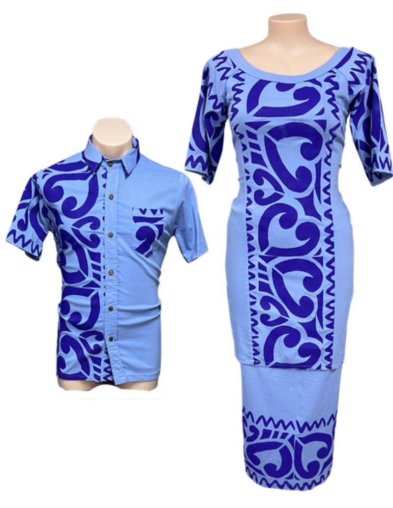 Couple Set Size 16 Puletasi & Size XL Shirt