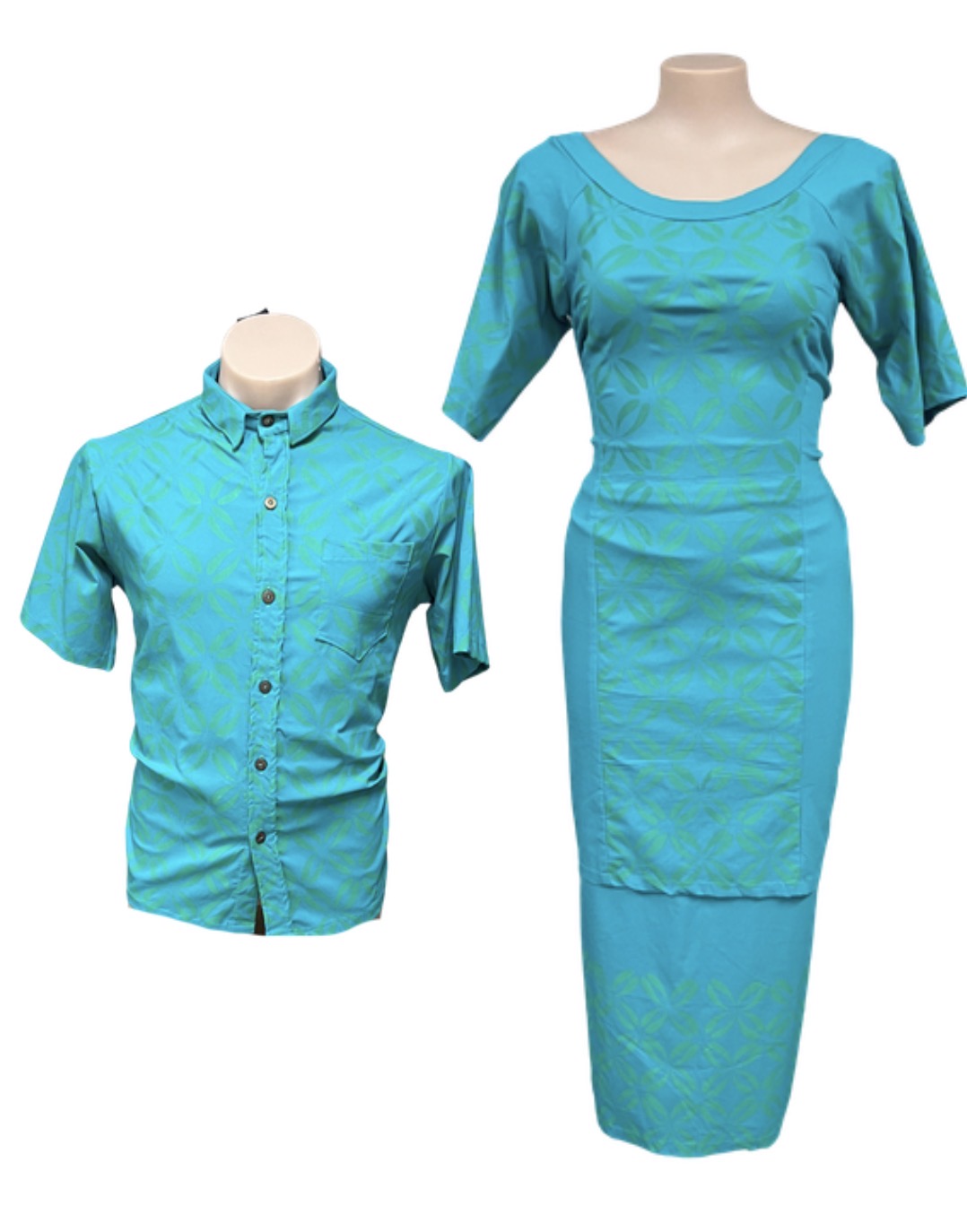 Couple Set Size 18 Puletasi & Size 2XL Shirt