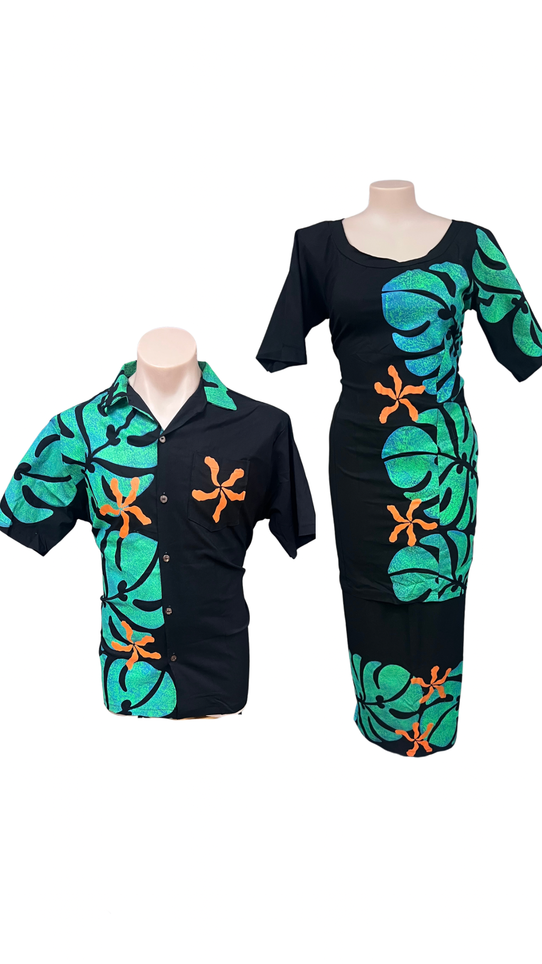 Couple Set Puletasi Size 22 & Shirt 2XL