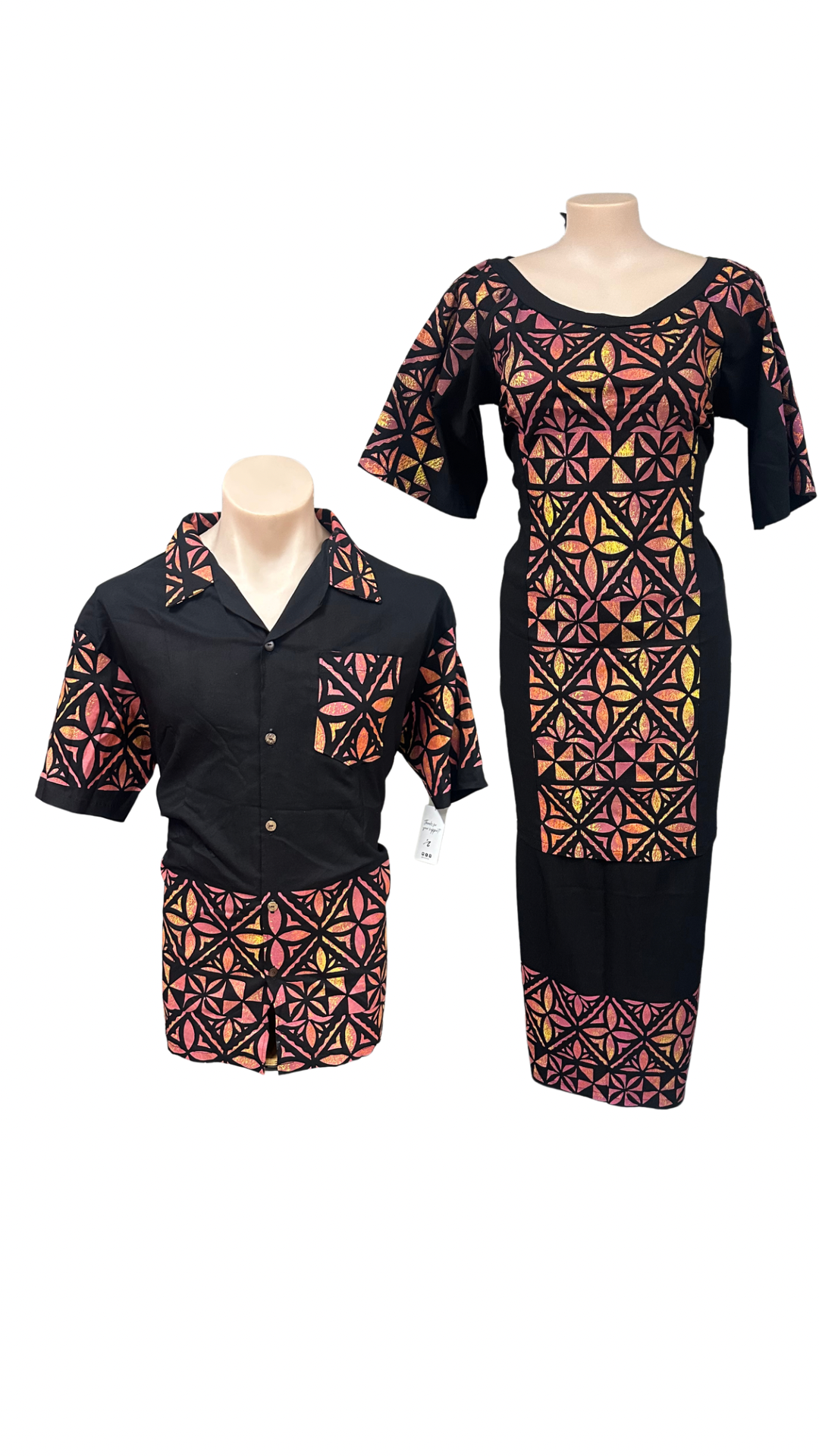Couple Set Puletasi Size 22 & Shirt 3XL