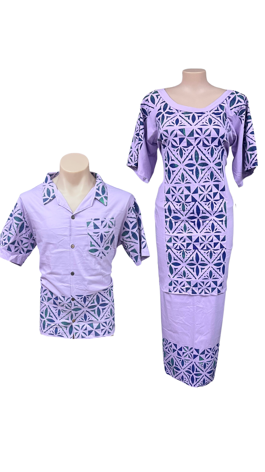 Couple Set Puletasi Size 24 & Shirt XL