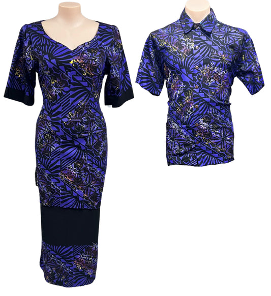 Couple Set Puletasi Size 20 & Shirt 3XL