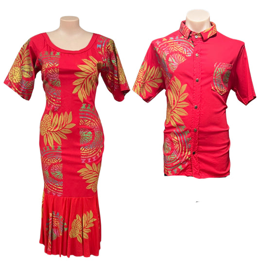 Couple Set Dress Size 20 & Shirt 2XL