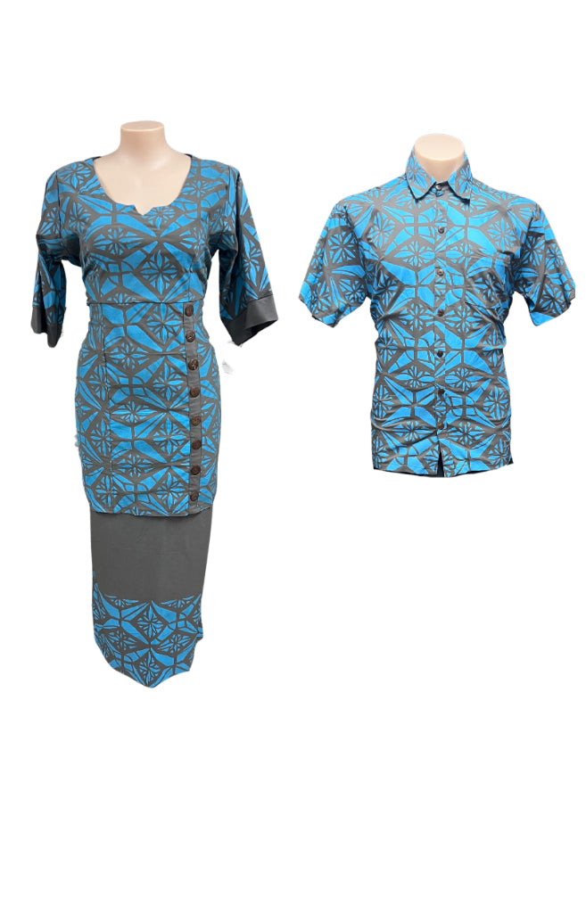Couple set Size 22 Puletasi & Shirt 2XL