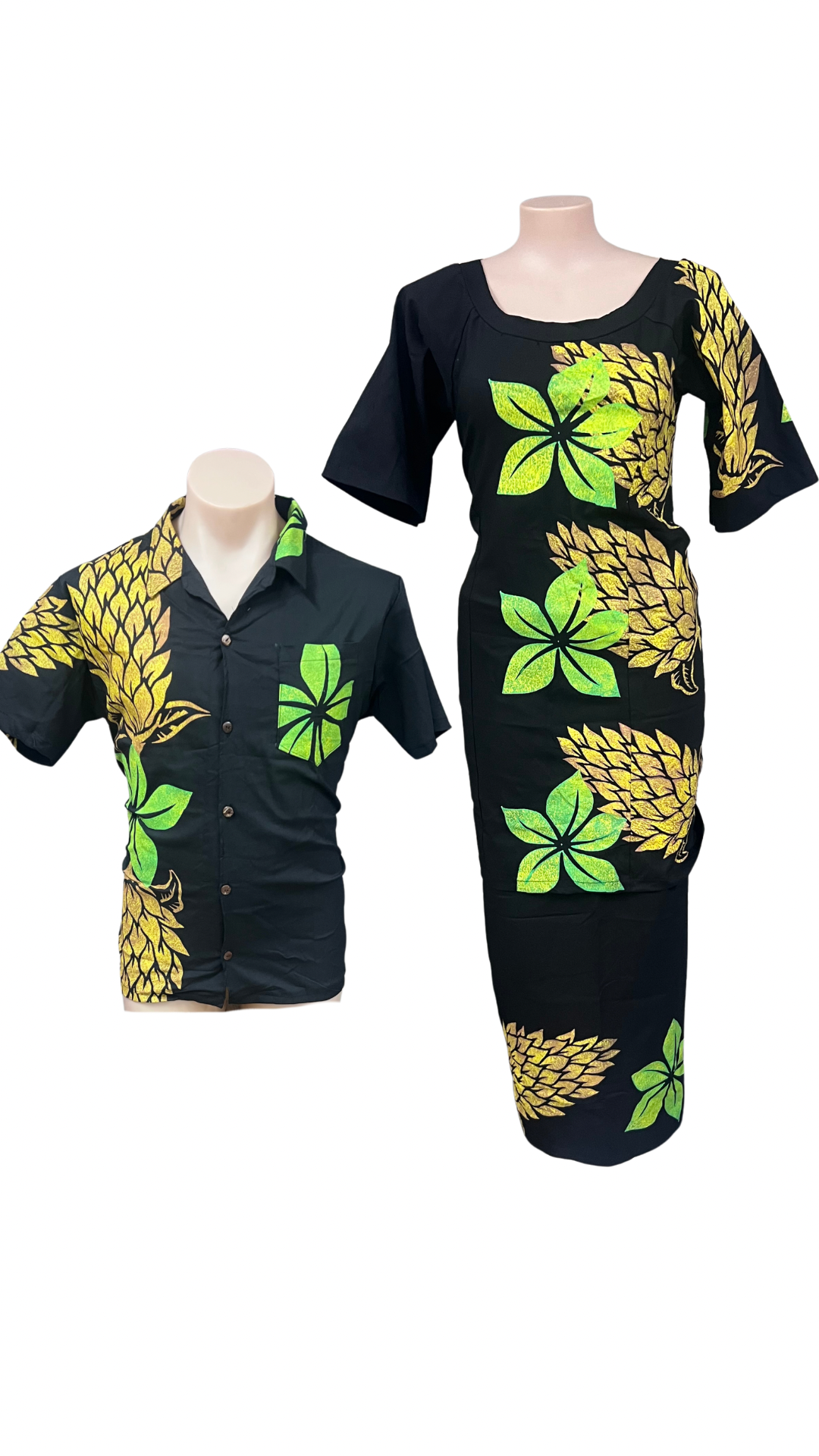 Couple Set Puletasi Size 20 & Shirt 2XL