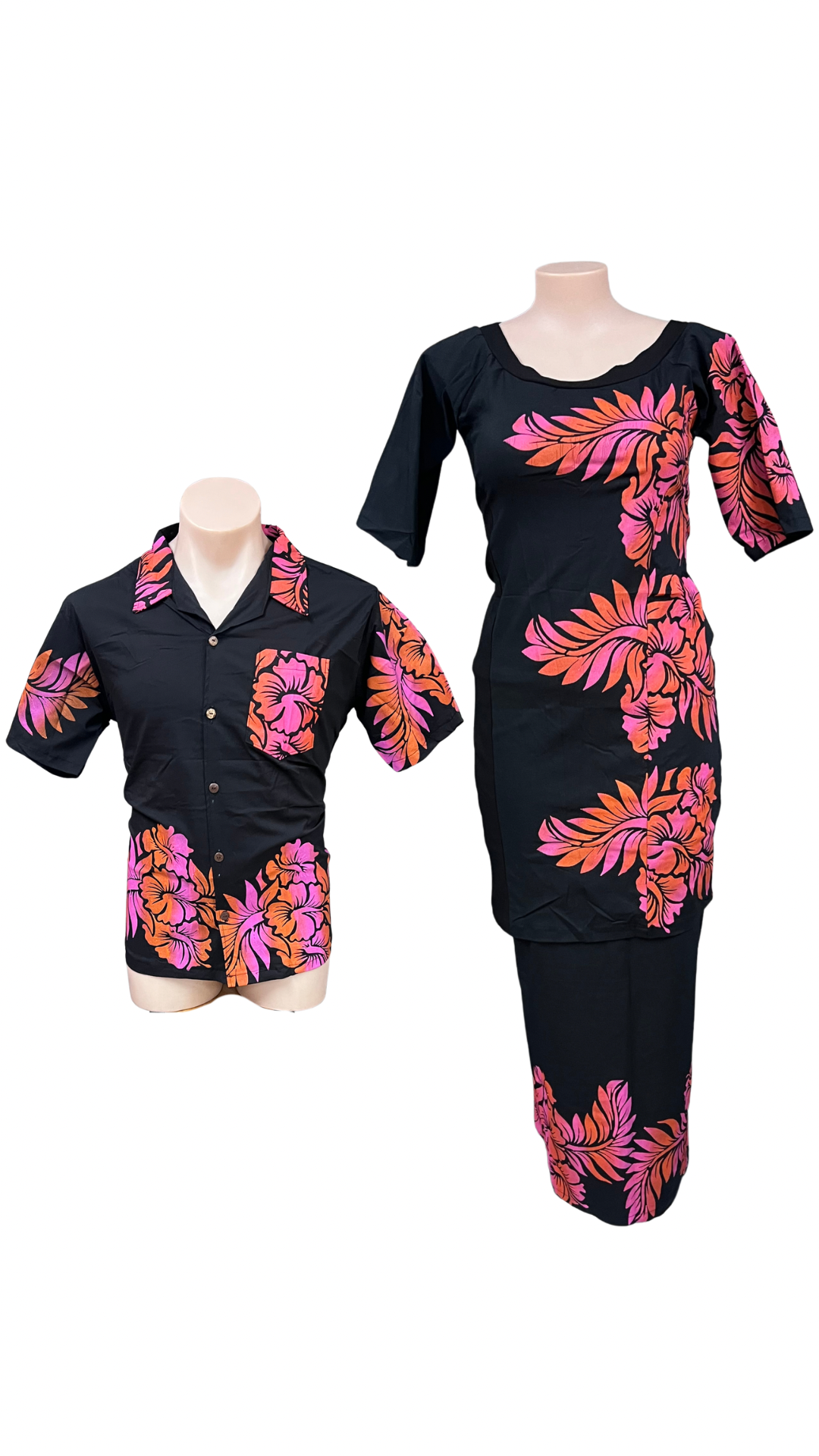Couple Set Puletasi Size 16 & Shirt XL