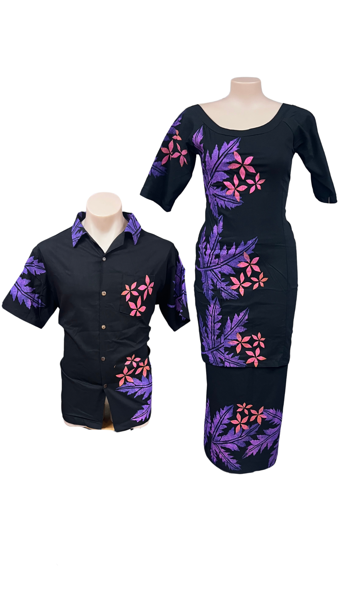 Couple Set Puletasi Size 16 & Shirt 2XL