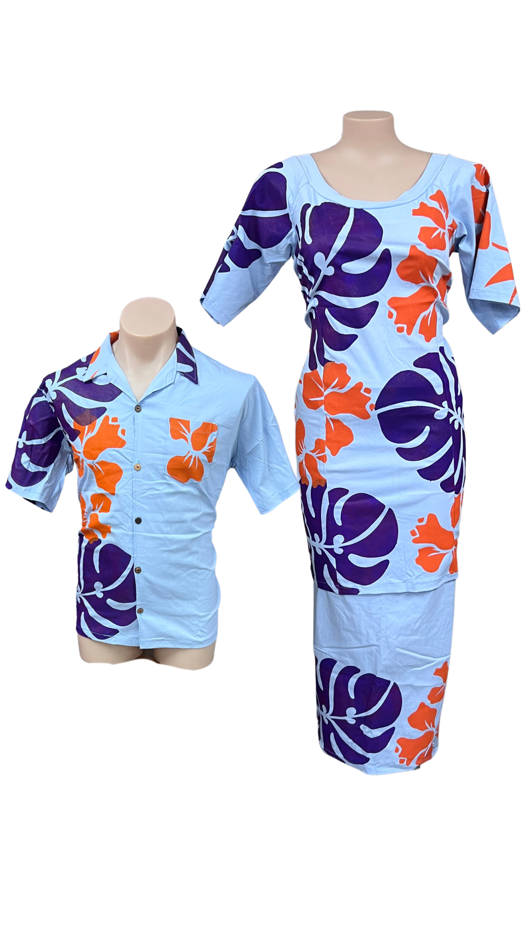 Couple Set Puletasi Size 22 & Shirt XL