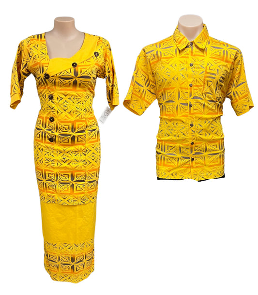 Couple Set Puletasi Size 18 & Shirt 3XL