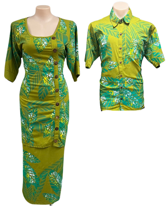 Couple Set Puletasi Size 22 & Shirt 3XL