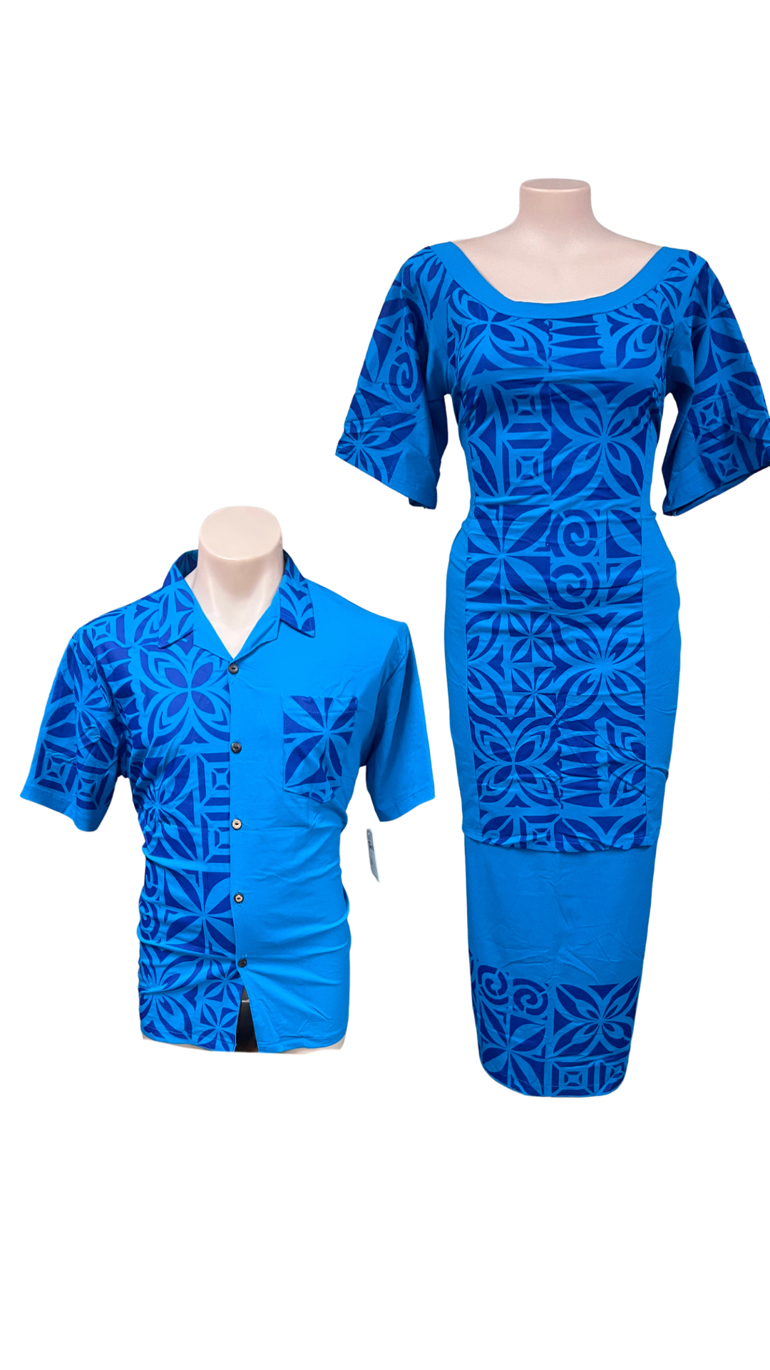 Couple Set Puletasi Size 22 & Shirt 2XL