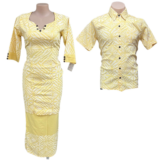 Couple Set Puletasi Size 18 & Shirt XL
