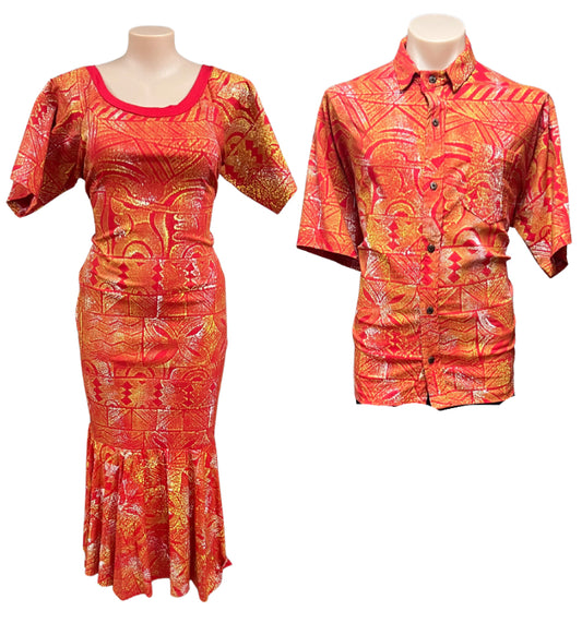 Couple Set Dress Size 22 & Shirt 5XL