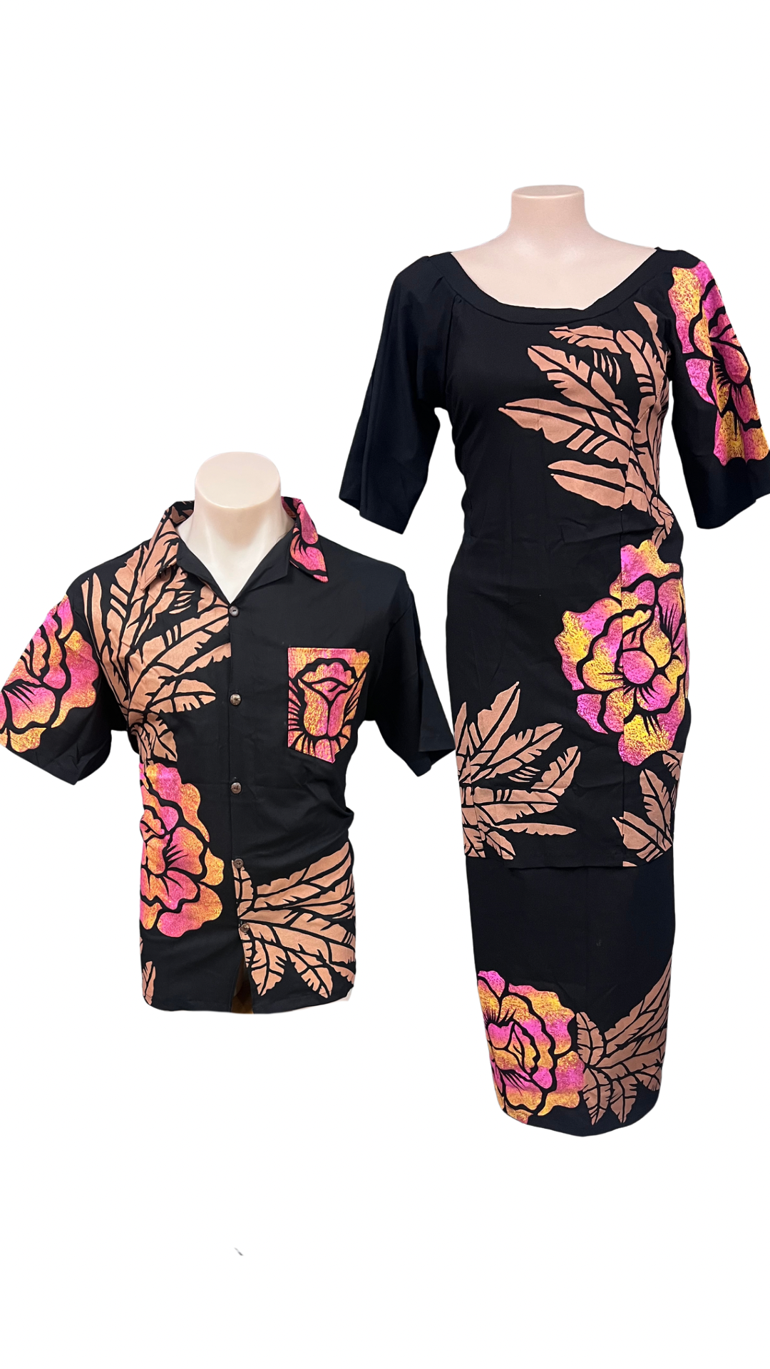 Couple Set Puletasi Size 20 & Shirt 2XL