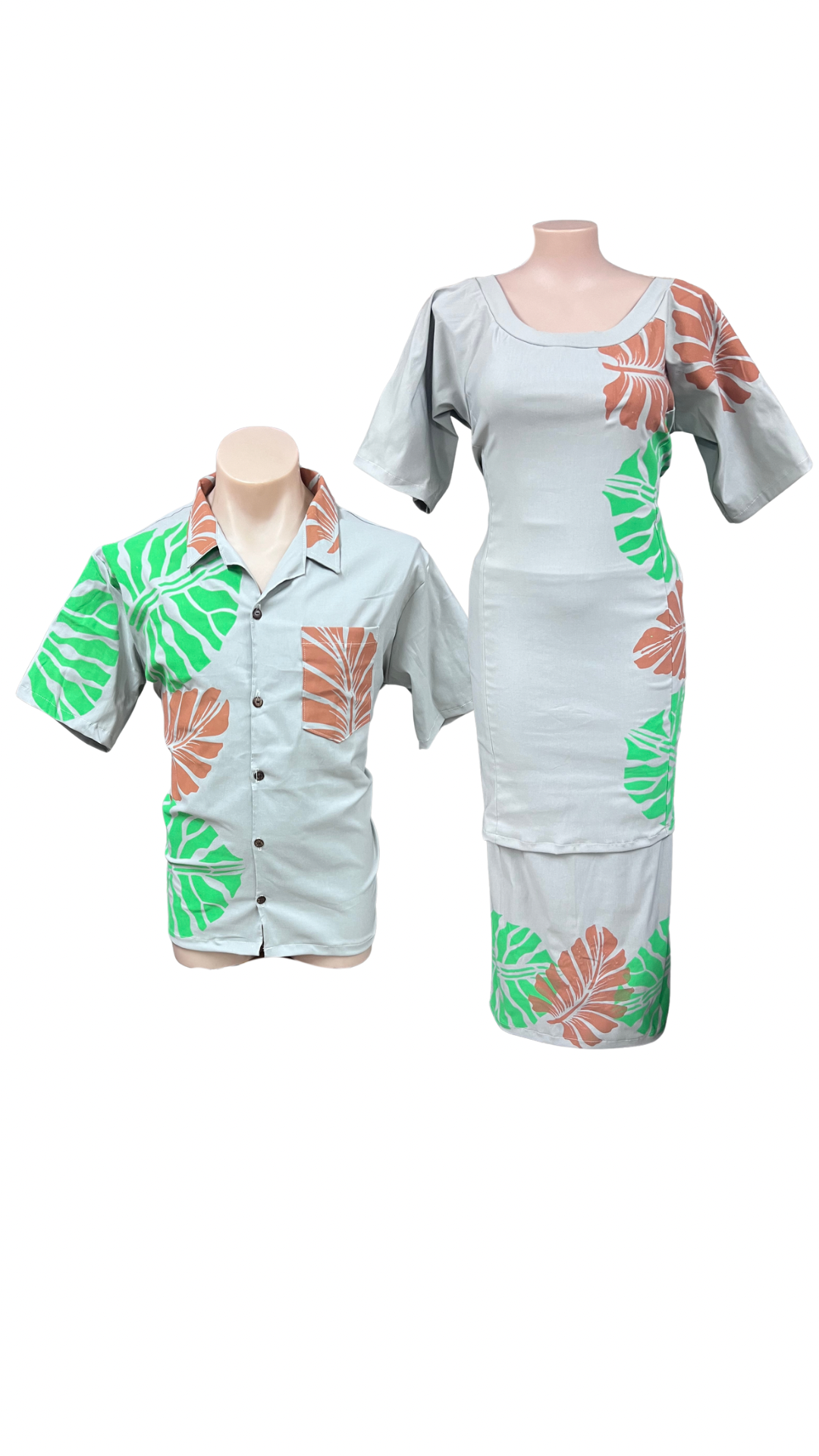 Couple Set Puletasi Size 22 & Shirt 2XL