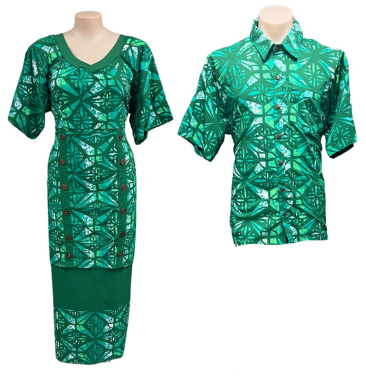 Couple Set Puletasi Size 26 & Shirt 4XL