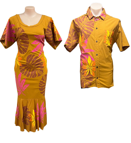 Couple Set Dress Size 22 & Shirt 3XL