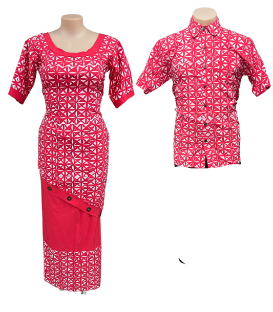 Couple Set Puletasi Size 18 & Shirt XL