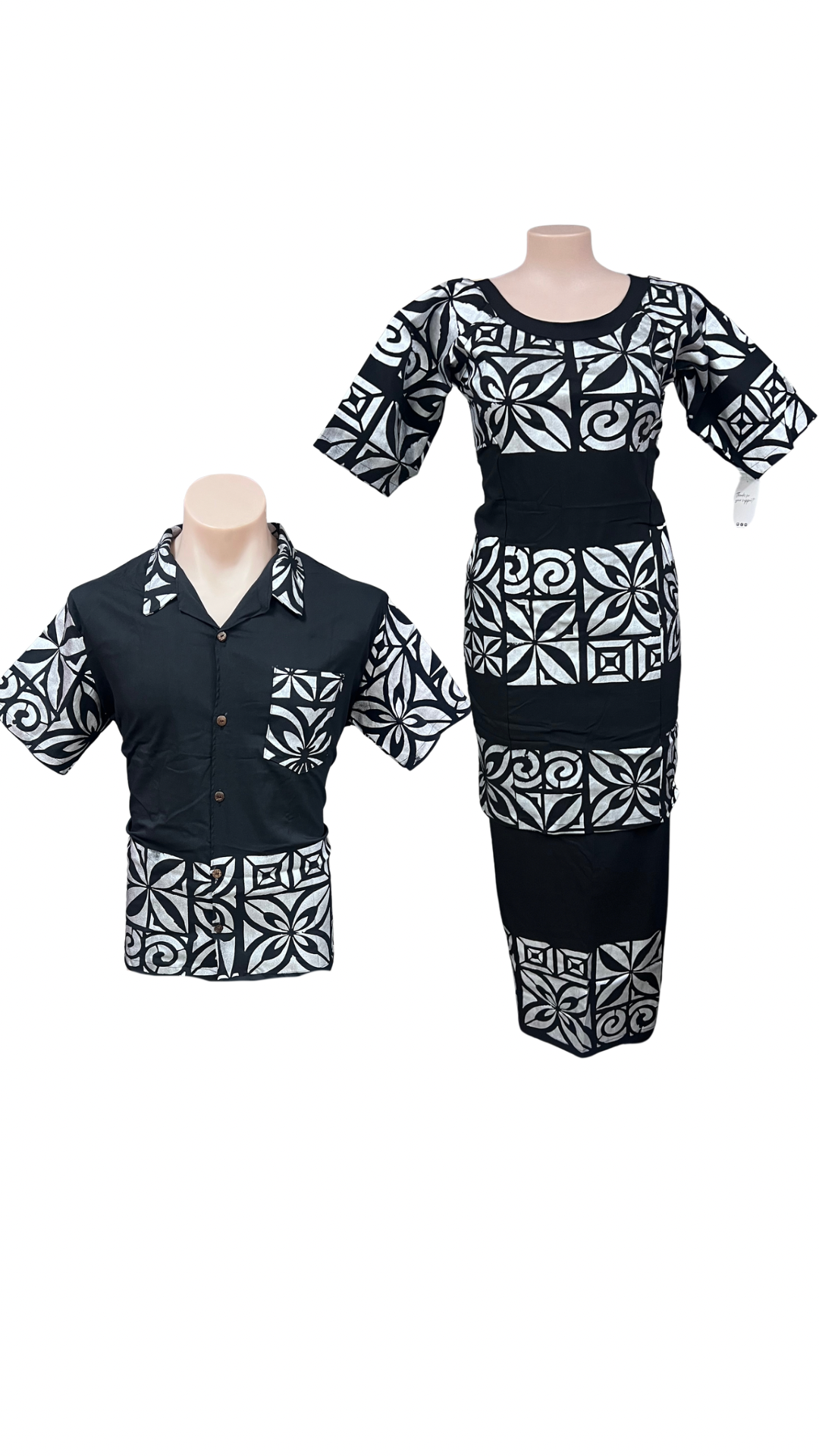 Couple Set Puletasi Size 16 & Shirt XL