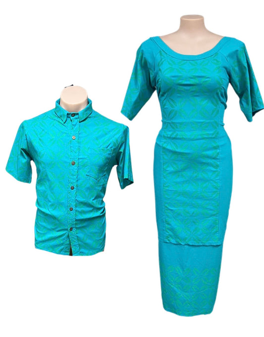 Couple Set Size 18 Puletasi & Size 2XL Shirt