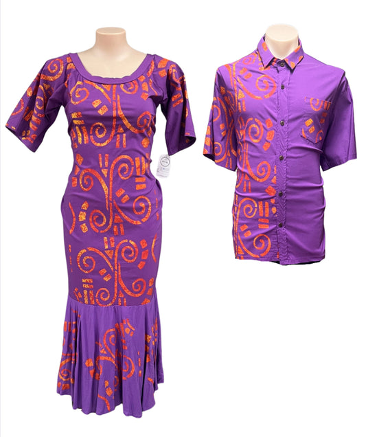 Couple Set Dress Size 18 & Shirt 5XL