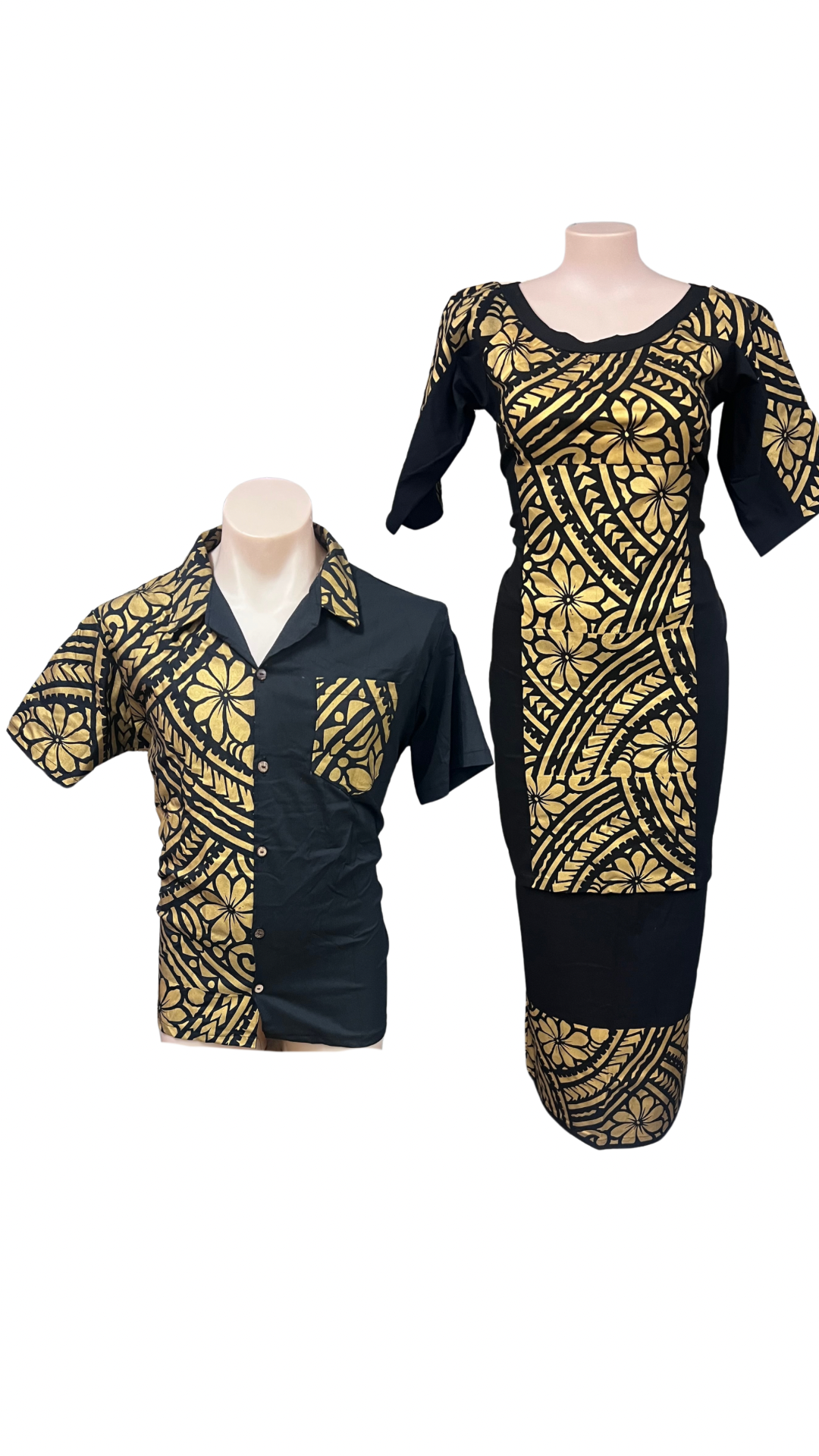 Couple Set Puletasi Size 18 & Shirt XL