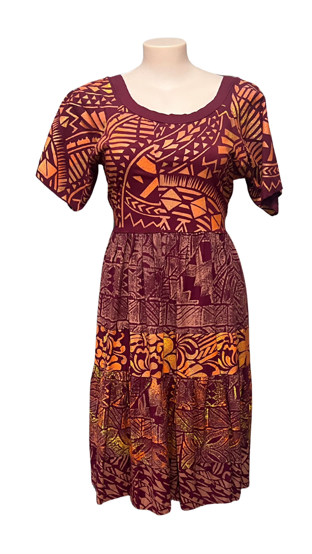 Maroon Island Couples Set Dress Size 22 & Shirt Large