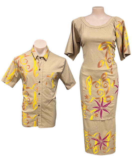 Couple Set Size 22 Puletasi & Size XL Shirt
