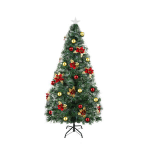 Santaco Christmas Tree 2.1M 7Ft Xmas Decorations Fibre Optic Multicolour Lights