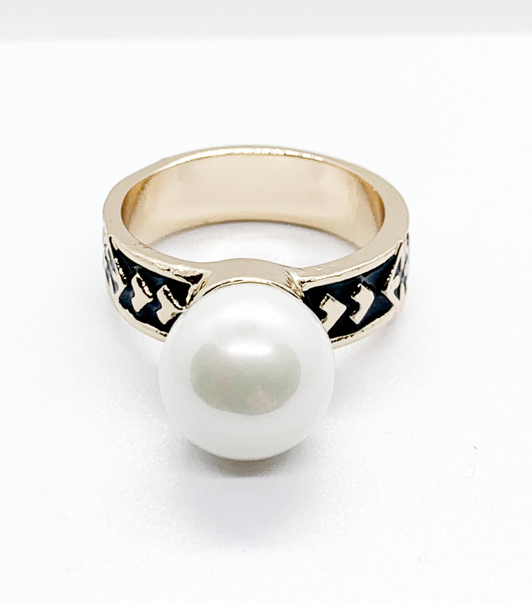 White tribal ring