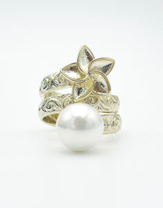 White Floral Ring