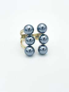 Grey Pearls Ring