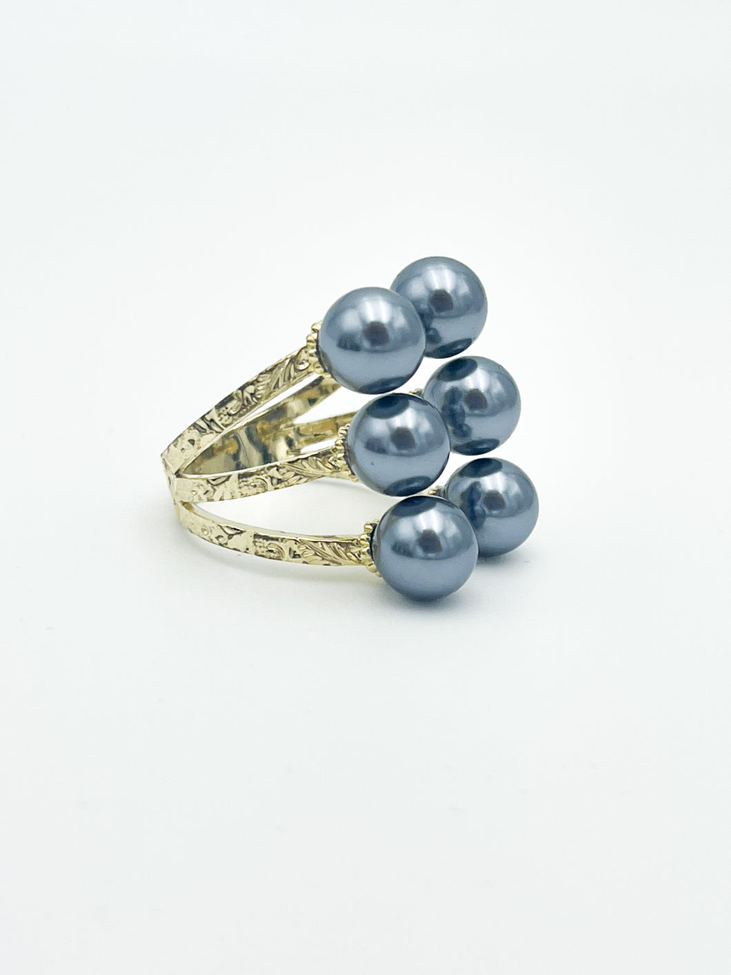 Grey Pearls Ring